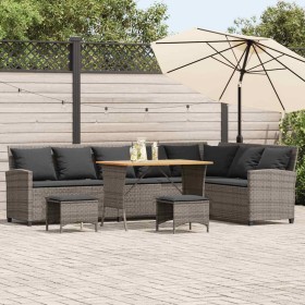 Juego de sofás de jardín en forma de L con cojines 4 pzas gris by , Garden sets - Ref: Foro24-3365326, Price: 593,69 €, Disco...