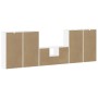 Muebles de TV 5 uds. con almacenaje "ODDA" blanco madera pino von , TV-Möbel - Ref: Foro24-3365379, Preis: 268,24 €, Rabatt: %