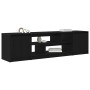 Mueble de TV de madera de roble negro 188,5x41x50 cm von , TV-Möbel - Ref: Foro24-3328418, Preis: 146,48 €, Rabatt: %