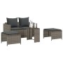 Set de muebles de jardín 5 pzas y cojines apilables gris von , Outdoor-Sofas - Ref: Foro24-4104165, Preis: 266,16 €, Rabatt: %