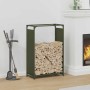 Leñero verde oliva 60x28x90 cm Acero laminado en frío de , Bolsas y soportes de leña - Ref: Foro24-864214, Precio: 61,04 €, D...