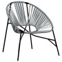 Silla de jardín con forma de huevo ratán sintético negro y gris de , Sillas de jardín - Ref: Foro24-4009289, Precio: 71,54 €