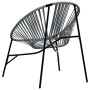 Silla de jardín con forma de huevo ratán sintético negro y gris by , Garden chairs - Ref: Foro24-4009289, Price: 83,24 €, Dis...