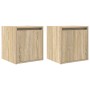 Mesillas de noche de pared 2 uds roble Sonoma 38x34x40 cm de , Mesitas de noche - Ref: Foro24-861234, Precio: 61,14 €, Descue...