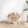 Leñero blanco 60x25x60 cm Acero laminado en frío by , Firewood bags and holders - Ref: Foro24-864280, Price: 27,44 €, Discoun...