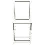 Leñero blanco 60x25x60 cm Acero laminado en frío by , Firewood bags and holders - Ref: Foro24-864280, Price: 27,44 €, Discoun...