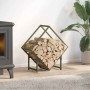 Leñero verde oliva 60x25x60 cm Acero laminado en frío by , Firewood bags and holders - Ref: Foro24-864282, Price: 27,44 €, Di...