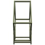 Leñero verde oliva 60x25x60 cm Acero laminado en frío by , Firewood bags and holders - Ref: Foro24-864282, Price: 27,44 €, Di...