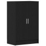 Zapatero de madera de roble negro 60x35x92 cm by , Shoe racks and shoe organizers - Ref: Foro24-862074, Price: 107,74 €, Disc...