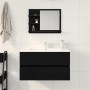 Espejo de baño de madera de roble negro 60x10,5x45 cm de , Tocadores de baño - Ref: Foro24-862546, Precio: 37,04 €