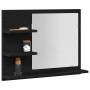 Espejo de baño de madera de roble negro 60x10,5x45 cm de , Tocadores de baño - Ref: Foro24-862546, Precio: 38,03 €, Descuento: %