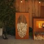 Leñero 50x23x100 cm acero corten by , Firewood bags and holders - Ref: Foro24-864186, Price: 84,25 €, Discount: %