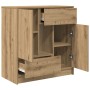 Aparador con cajones y puertas roble artesanal 70,5x34x74,5 cm de , Aparadores - Ref: Foro24-861849, Precio: 93,68 €, Descuen...