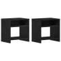 Mesillas de noche 2 uds roble negro 40x30x40 cm de , Mesitas de noche - Ref: Foro24-862364, Precio: 45,22 €, Descuento: %