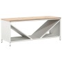 Leñero con tablero de madera blanco 100,5x35,5x40 cm von , Brennholztaschen und -halter - Ref: Foro24-864256, Preis: 94,23 €,...