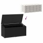 Caja de almacenaje de jardín ratán sintético negro 110x50x58 cm von , Aufbewahrungsboxen für den Außenbereich - Ref: Foro24-4...