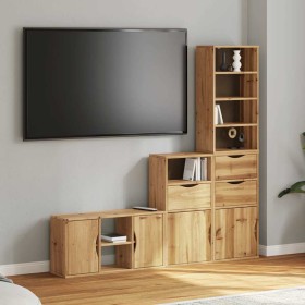 Muebles de TV 4 uds. con almacenaje "ODDA" madera maciza pino von , TV-Möbel - Ref: Foro24-3365372, Preis: 217,61 €, Rabatt: %
