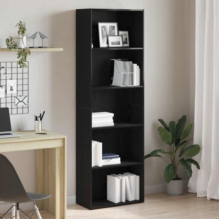 Estantería de madera de roble negro 60x30x189 cm von , Bücherregale und Regale - Ref: Foro24-862457, Preis: 111,19 €, Rabatt: %
