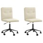 Sillas de comedor 2 unidades cuero sintético crema de , Sillas de comedor - Ref: Foro24-3315420, Precio: 119,95 €