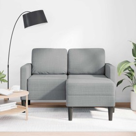 Sofá de 2 plazas con chaise longue en forma L gris claro 125cm von , Sofas - Ref: Foro24-4107061, Preis: 270,08 €, Rabatt: %