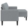 Sofá de 2 plazas con chaise longue en forma L gris claro 125cm by , Sofas - Ref: Foro24-4107061, Price: 270,08 €, Discount: %