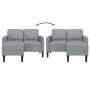 Sofá de 2 plazas con chaise longue en forma L gris claro 125cm by , Sofas - Ref: Foro24-4107061, Price: 270,08 €, Discount: %