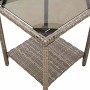 Sofá de jardín en forma de L con mesa y cojines ratán PE gris by , Outdoor sofas - Ref: Foro24-4103879, Price: 314,04 €, Disc...