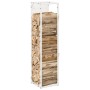 Leñero blanco 25x25x100 cm Acero laminado en frío von , Brennholztaschen und -halter - Ref: Foro24-864268, Preis: 51,45 €, Ra...