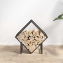 Leñero negro 50x25x50 cm Acero laminado en frío von , Brennholztaschen und -halter - Ref: Foro24-864275, Preis: 31,05 €, Raba...