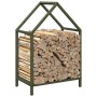 Leñero verde oliva 40x25x60 cm Acero laminado en frío von , Brennholztaschen und -halter - Ref: Foro24-864294, Preis: 32,57 €...