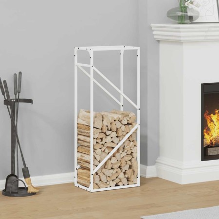 Leñero blanco 40x25x100 cm Acero laminado en frío von , Brennholztaschen und -halter - Ref: Foro24-864332, Preis: 39,48 €, Ra...