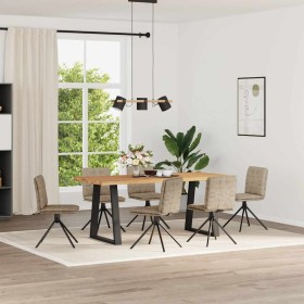 Sillas de comedor 6 uds. Cuero sintético gris claro de , Sillas de comedor - Ref: Foro24-3315649, Precio: 333,61 €, Descuento: %
