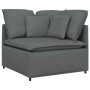 Sofá modular con reposapiés y cojines de tela gris oscuro von , Sofas - Ref: Foro24-3321298, Preis: 745,00 €, Rabatt: %
