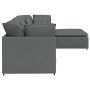 Sofá modular con reposapiés y cojines de tela gris oscuro von , Sofas - Ref: Foro24-3321298, Preis: 745,00 €, Rabatt: %