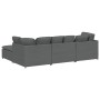 Sofá modular con reposapiés y cojines de tela gris oscuro von , Sofas - Ref: Foro24-3321298, Preis: 745,00 €, Rabatt: %