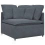 Sofá modular con cojines terciopelo gris oscuro von , Unidades para sofás seccionales - Ref: Foro24-3321160, Preis: 907,37 €,...