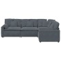 Sofá modular con cojines terciopelo gris oscuro von , Unidades para sofás seccionales - Ref: Foro24-3321160, Preis: 907,37 €,...