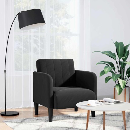 Sillón con reposabrazos Terciopelo negro 54 cm by , Armchairs - Ref: Foro24-4100583, Price: 114,12 €, Discount: %