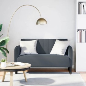 Sofá Loveseat gris oscuro 109 cm terciopelo by , Sofas - Ref: Foro24-4100588, Price: 189,40 €, Discount: %