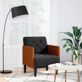 Sillón con reposabrazos Terciopelo negro 55 cm von , Sessel - Ref: Foro24-4100597, Preis: 145,31 €, Rabatt: %