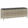 Banco jardín con cojín ratán sintético gris claro 110x30x40,5cm von , Gartenbänke - Ref: Foro24-4104159, Preis: 91,67 €, Raba...
