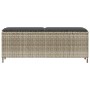 Banco jardín con cojín ratán sintético gris claro 110x30x40,5cm von , Gartenbänke - Ref: Foro24-4104159, Preis: 91,67 €, Raba...