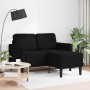 Sofá de 2 plazas con chaise longue en forma L negra 125cm by , Sofas - Ref: Foro24-4107063, Price: 281,41 €, Discount: %