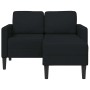 Sofá de 2 plazas con chaise longue en forma L negra 125cm by , Sofas - Ref: Foro24-4107063, Price: 281,41 €, Discount: %