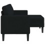 Sofá de 2 plazas con chaise longue en forma L negra 125cm by , Sofas - Ref: Foro24-4107063, Price: 281,41 €, Discount: %