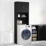 Mueble para lavadora de madera de roble negro 64x24x190 cm von , Zubehör für Waschmaschinen und Trockner - Ref: Foro24-859128...
