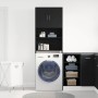 Mueble para lavadora de madera de roble negro 64x24x190 cm von , Zubehör für Waschmaschinen und Trockner - Ref: Foro24-859128...