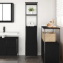 Mueble de baño con estantes roble negro 36x35x165 cm von , Badezimmerwaschtische - Ref: Foro24-861907, Preis: 77,23 €, Rabatt: %