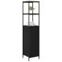 Mueble de baño con estantes roble negro 36x35x165 cm