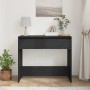 Mesa consola roble negro 89x41x76,5 cm madera de ingeniería by , Side tables - Ref: Foro24-862081, Price: 81,36 €, Discount: %
